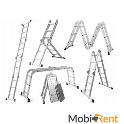 Drabina aluminiowa  przegubowa + podest na wynajem