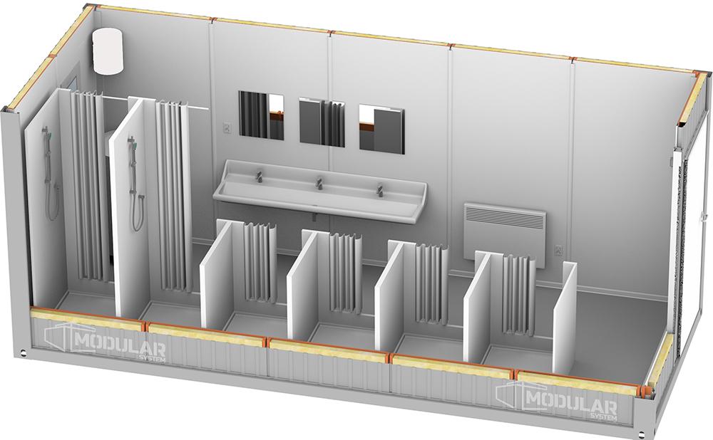 Kontener Sanitarny z prysznicami na wynajem