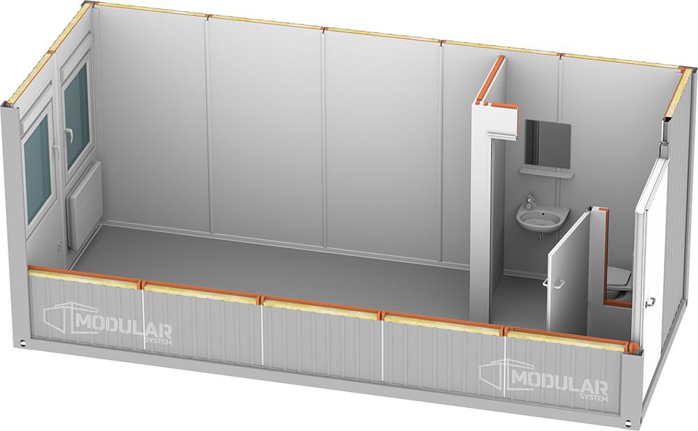 Kontener Biurowy z WC na wynajem