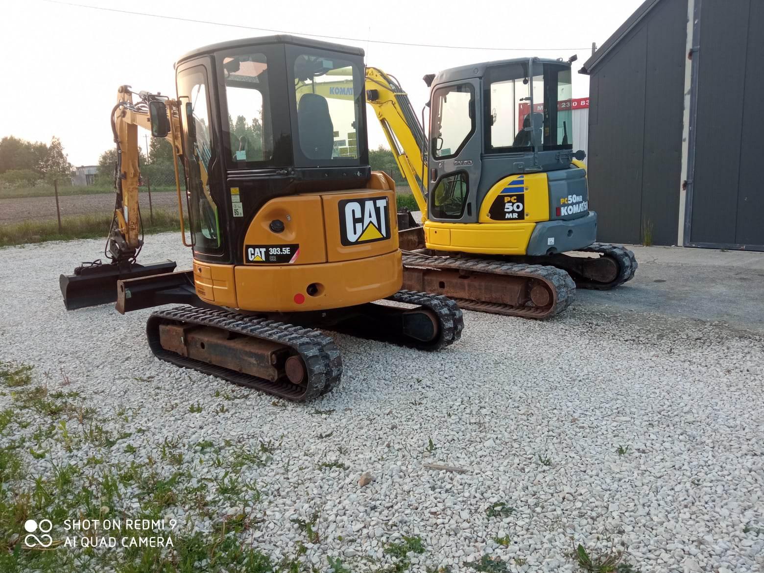 Koparka gąsienicowa minikoparka CAT 303.5E na wynajem