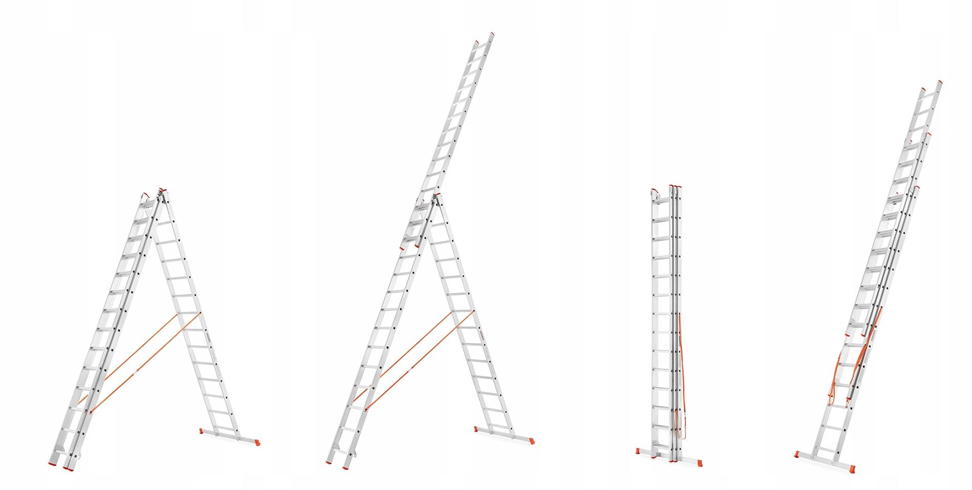 HIGHER Drabina 3x13, wysokość robocza 10 m na wynajem