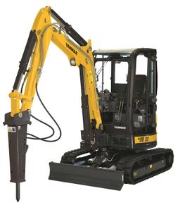 Yanmar  ViO38 z młotem 180 kg na wynajem