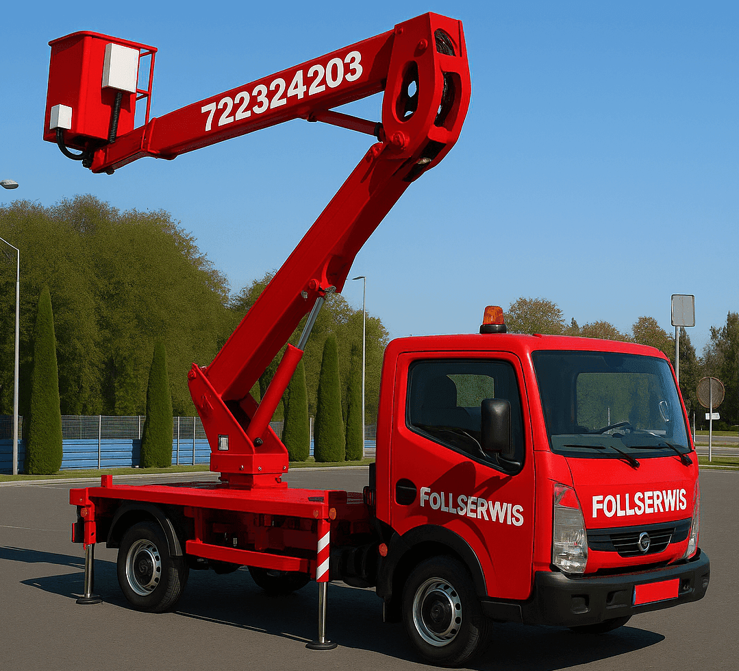 Podnośnik koszowy 17m Racibórz Głubczyce Wynajem podnośnika z operatorem na wynajem