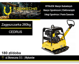 Zagęszczarka CEDRUS ZG05 260 kg z rewersem na wynajem