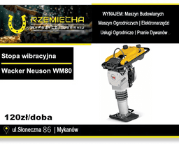 Stopa Wibracyjna, Skoczek Wacker Neuson wm80 na wynajem