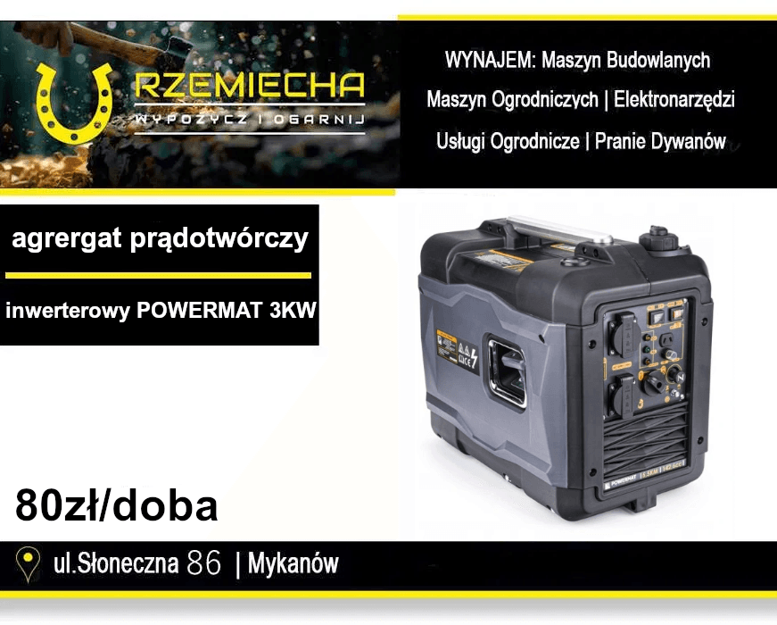 Agregat prądotwórczy POWERMAT 3000 W na wynajem - 1