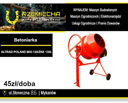 Betoniarka ALTRAD POLAND MIX-130/ŻKE 550 W na wynajem