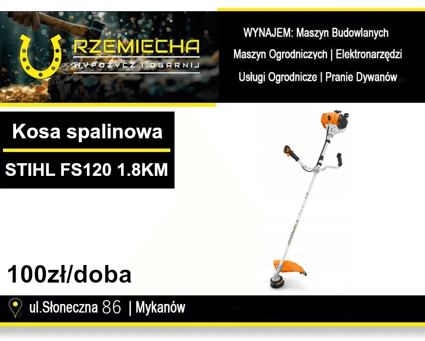 Kosa spalinowa STIHL FS120 1.8KM na wynajem - 1