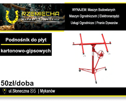 Podnośnik do płyt gipsowych, osb na wynajem