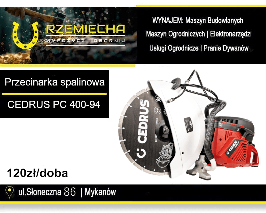 Przecinarka spalinowa do betonu CEDRUS PC400-94 na wynajem - 1
