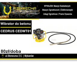 Wibrator do betonu CEDRUS CEDWT01 na wynajem