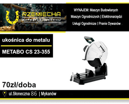 Ukośnica do metalu METABO CS 23-355, 2300 W na wynajem