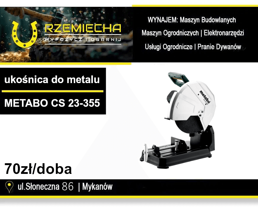 Ukośnica do metalu METABO CS 23-355, 2300 W na wynajem