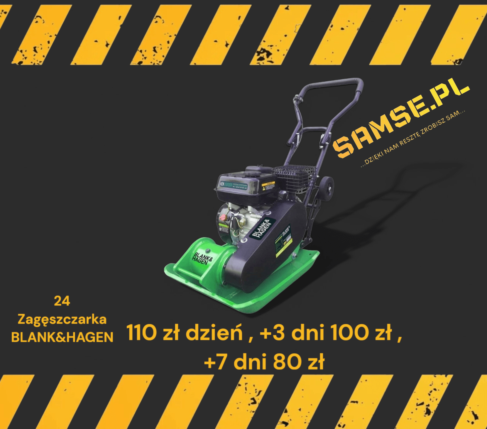 Zagęszczarka do gruntu BLANK&HAGEN TTD-PC90EU5 na wynajem