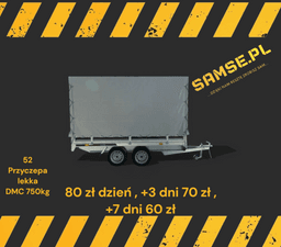 Przyczepa lekka DMC 750kg TEMARED TRANSPORTER 3015/2 na wynajem