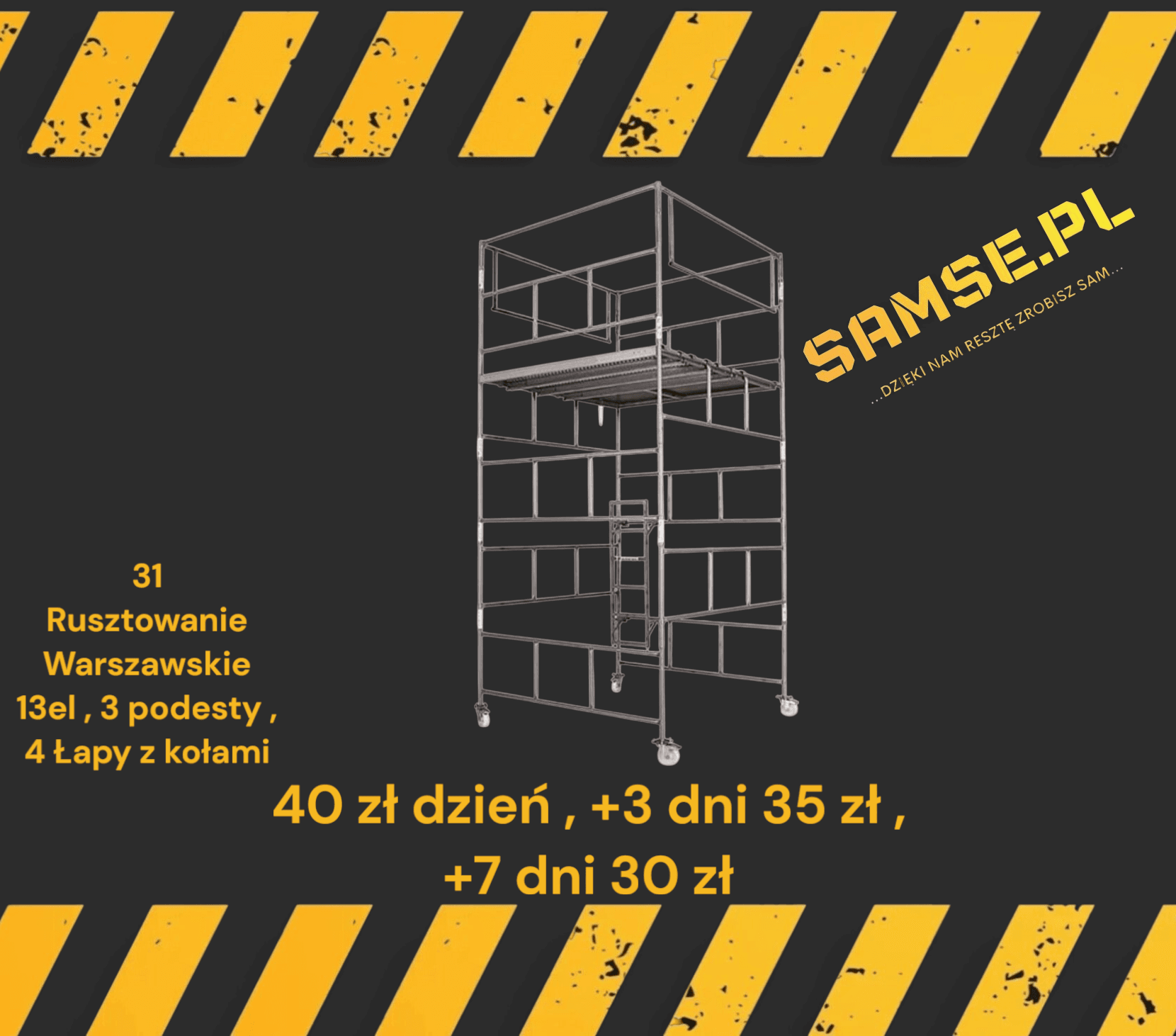 Rusztowanie ramowe warszawskie na wynajem