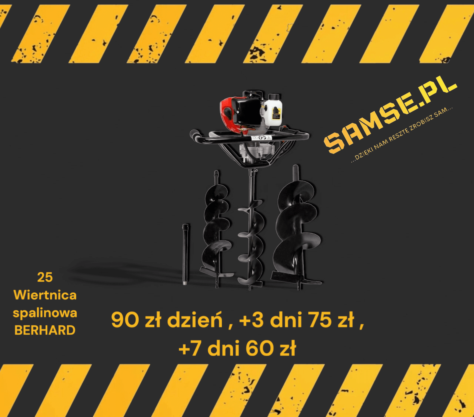 świder wiertnica glebowa BERHARD 6,5KM na wynajem - 1