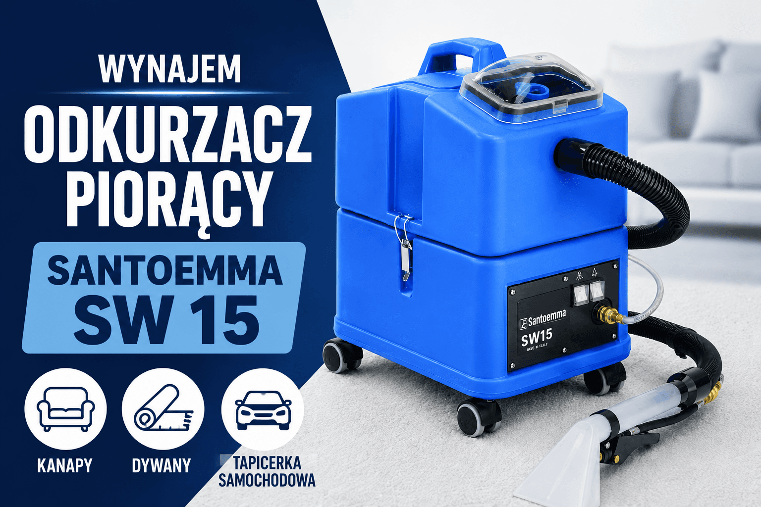 Odkurzacz piorący Santoemma SW15 na wynajem - 1