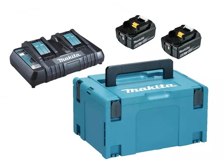 Makita Akumulator BL1860B 18V 6.0Ah/2 szt, ładowarka DC18RD na wynajem - 1