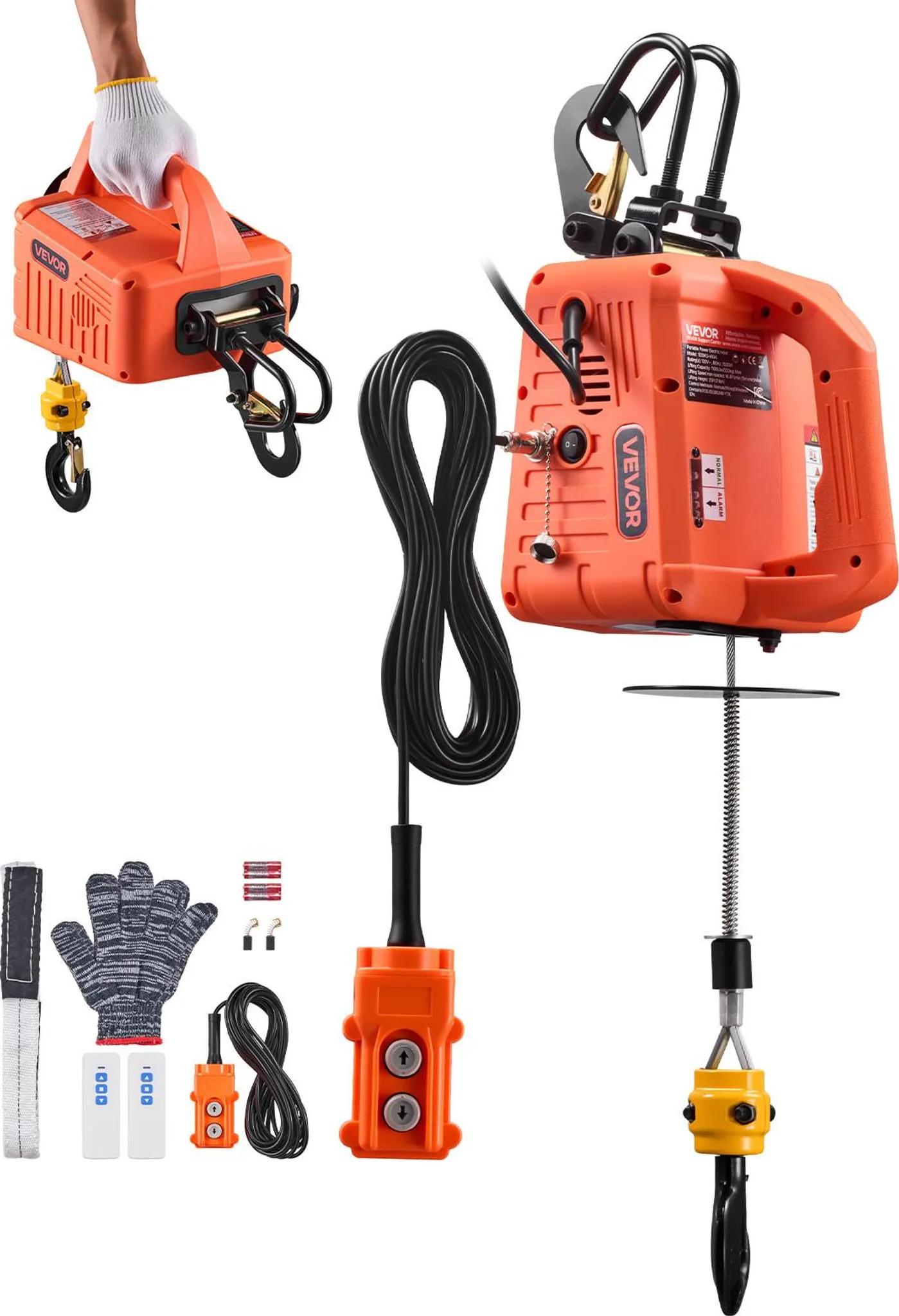Elektryczna wciągarka linowa VEVOR, udźwig 500 kg na wynajem