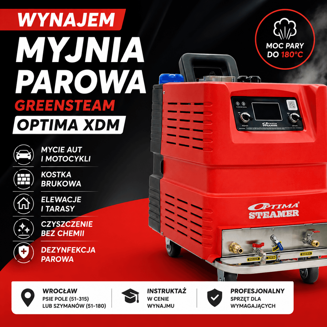 Myjnia Parowa Optima XDm na wynajem - 1