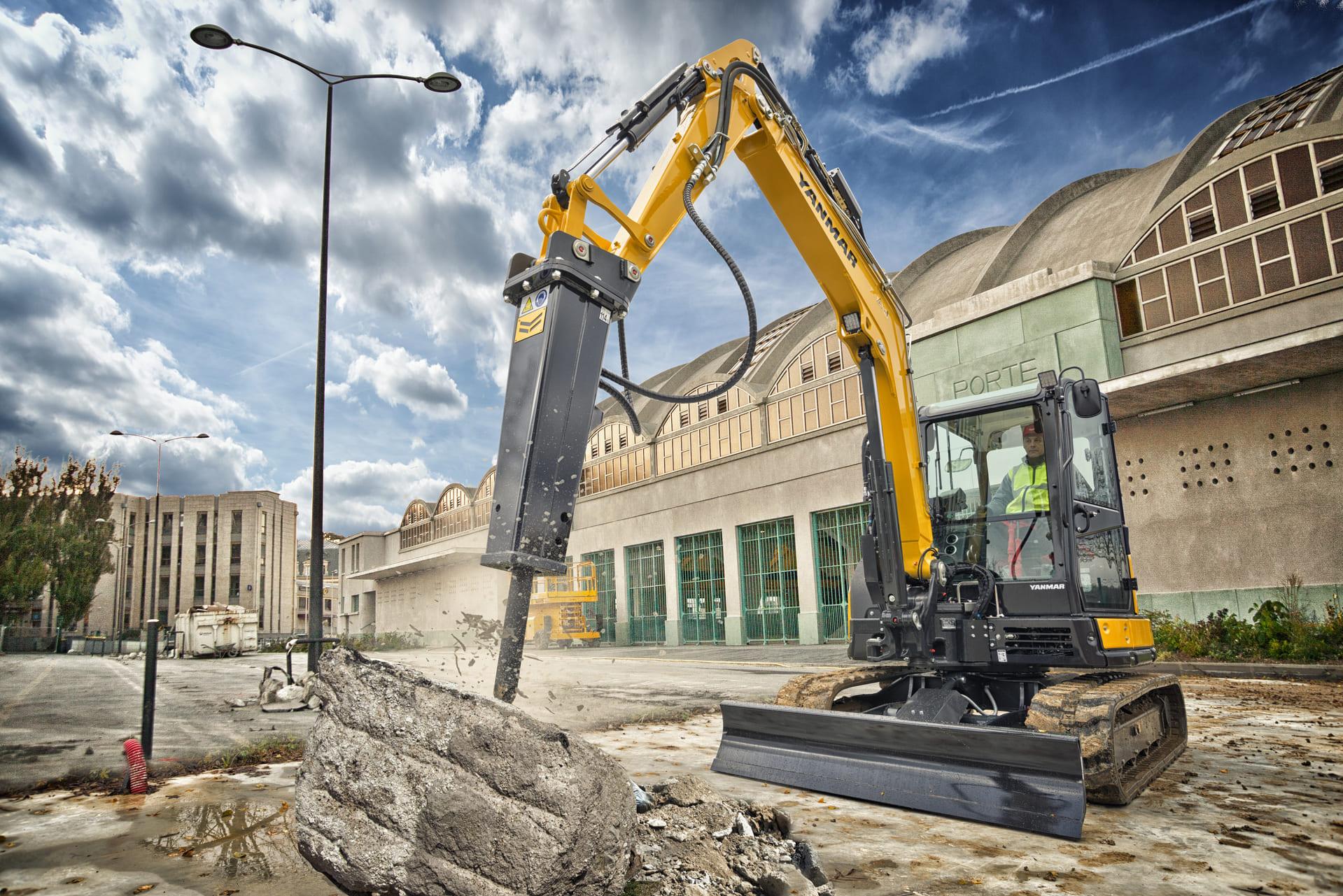 Yanmar ViO57 + młot 180 kg na wynajem