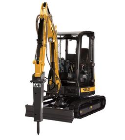 Yanmar  SV22 z młotem 160 kg na wynajem