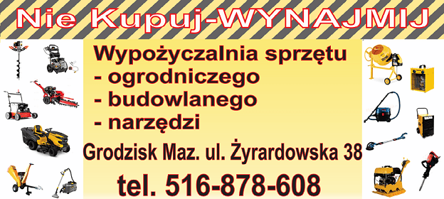 Wypożyczalnia Grodzisk Nie Kupuj-WYNAJMIJ