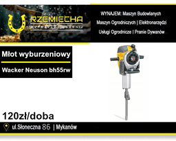 Młot wyburzeniowy Wacker Neuson bh55rw na wynajem
