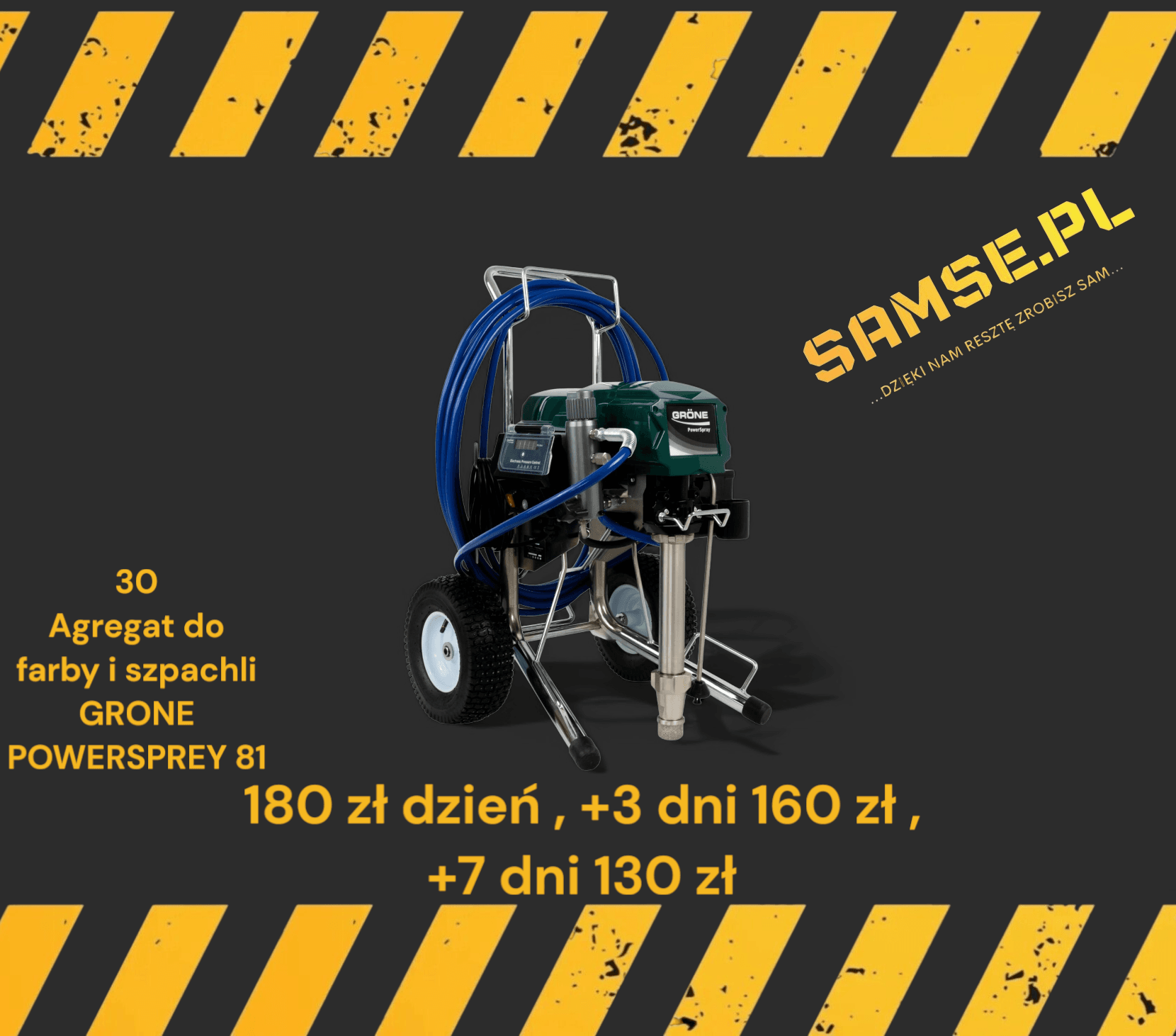 Agregat szpachlarsko - malarski GRONE POWER SPRAY 81 na wynajem