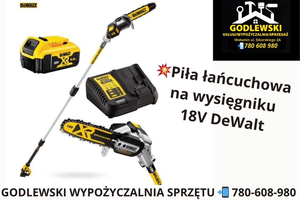 DeWALT Piła łańcuchowa na wysięgniku na wynajem