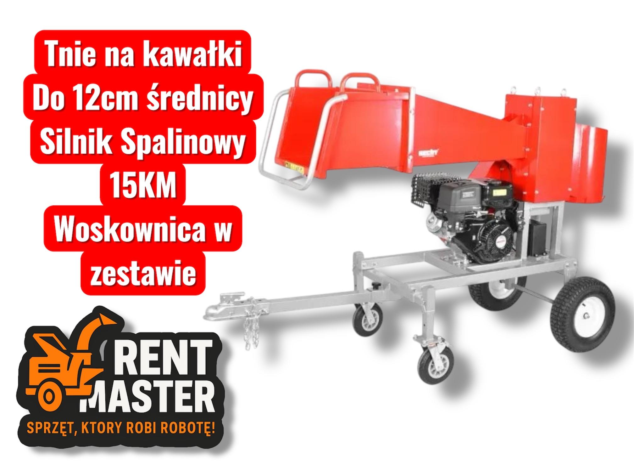 Hecht 6645 Rębak walcowy na kawałki opał 15KM na wynajem