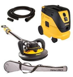 Zestaw Szlifierka do gipsu z ledem  i odkurzaczem przemysłowym na wynajem