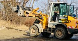 LIEBHERR  L507 + widły na wynajem