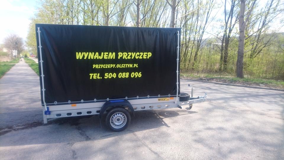 Wiola Przyczepa Plandeka Jednoosiowa 2,9m x 1,4m / NO8185P na wynajem. Zdjęcie 0