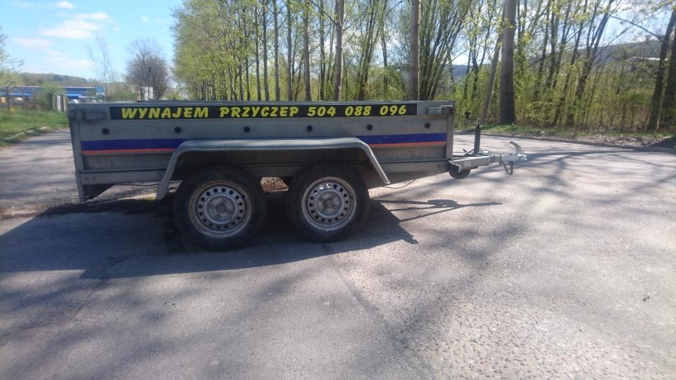 Niewiadów Przyczepa Dwuosiowa 2,3m x 1,3m / NOL9M76 na wynajem. Zdjęcie 0