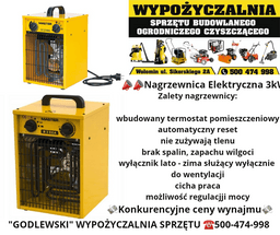 Zdjęcie Masters Nagrzewnica elektryczna 3kw na wynajem w Rentools