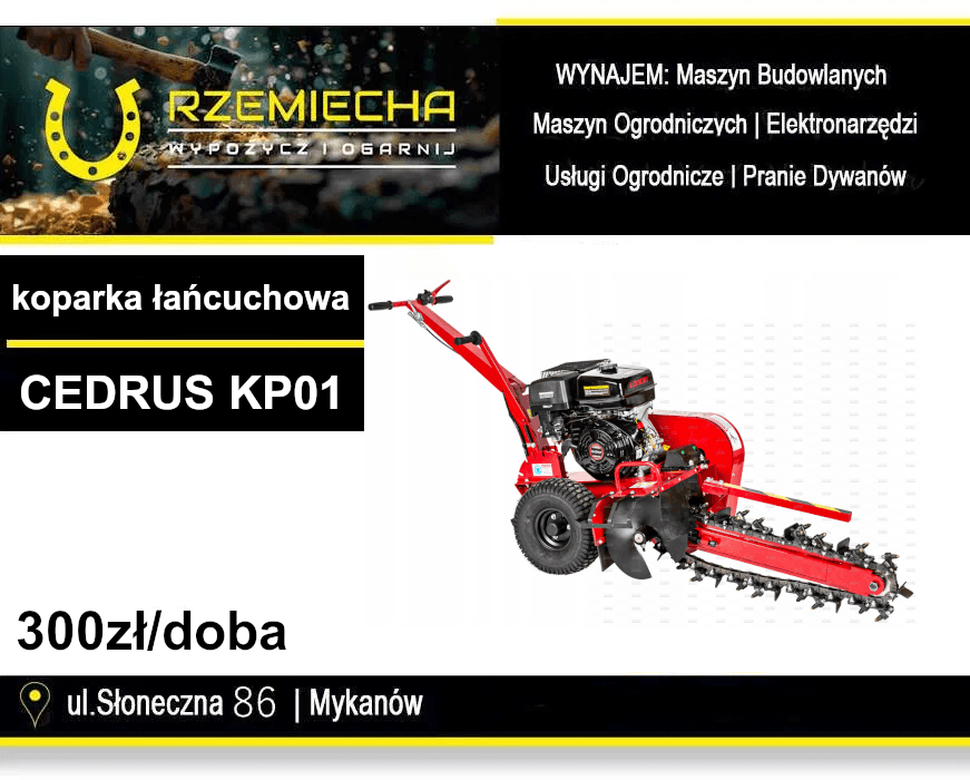 Koparka łańcuchowa CEDRUS CEDKP01 na wynajem